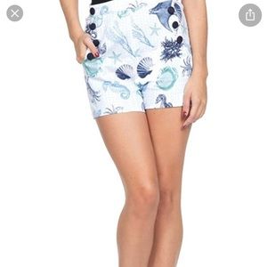 Voodoo Vixen Cecil Nautical High Waist Shorts Size Medium